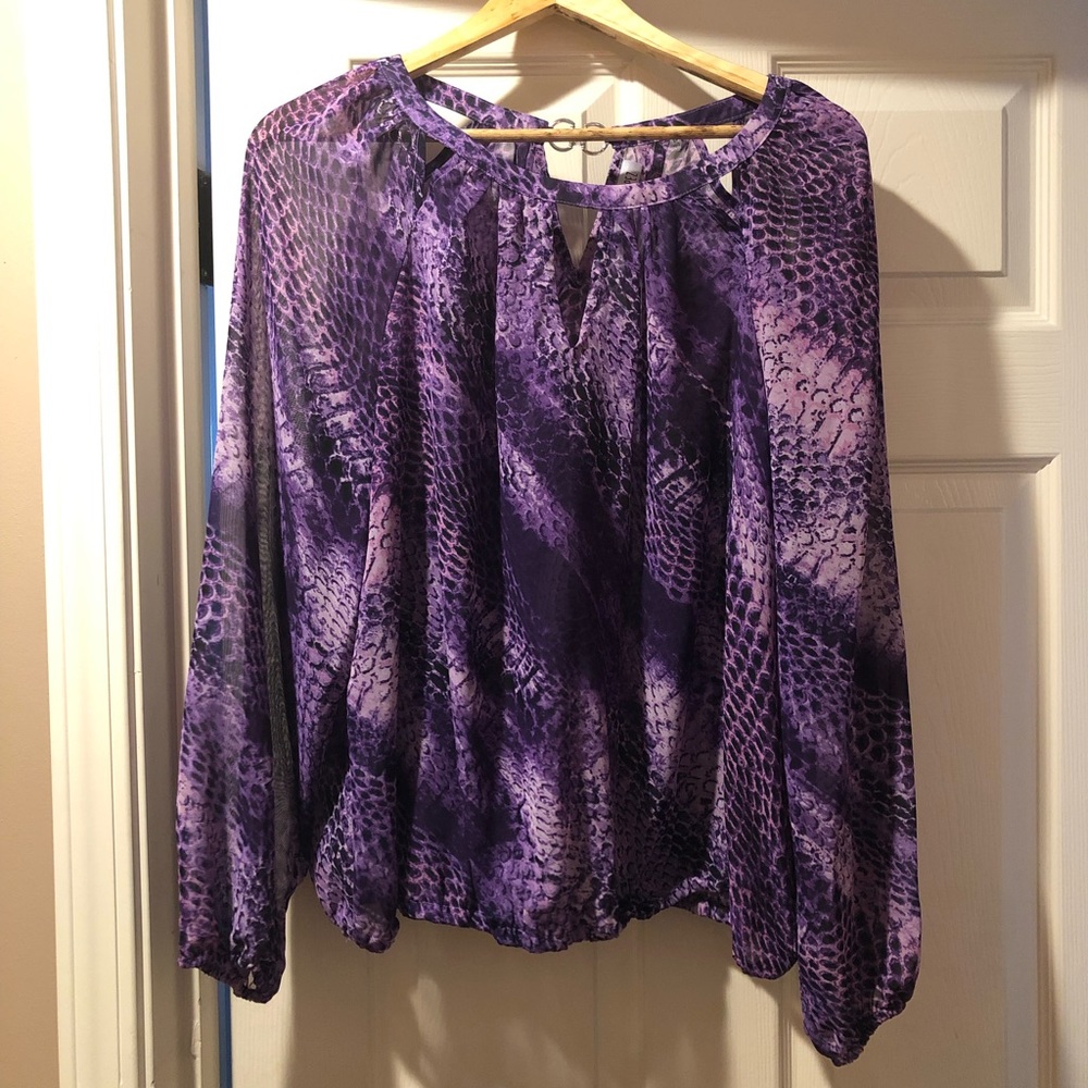 Sheer Purple top- NEW